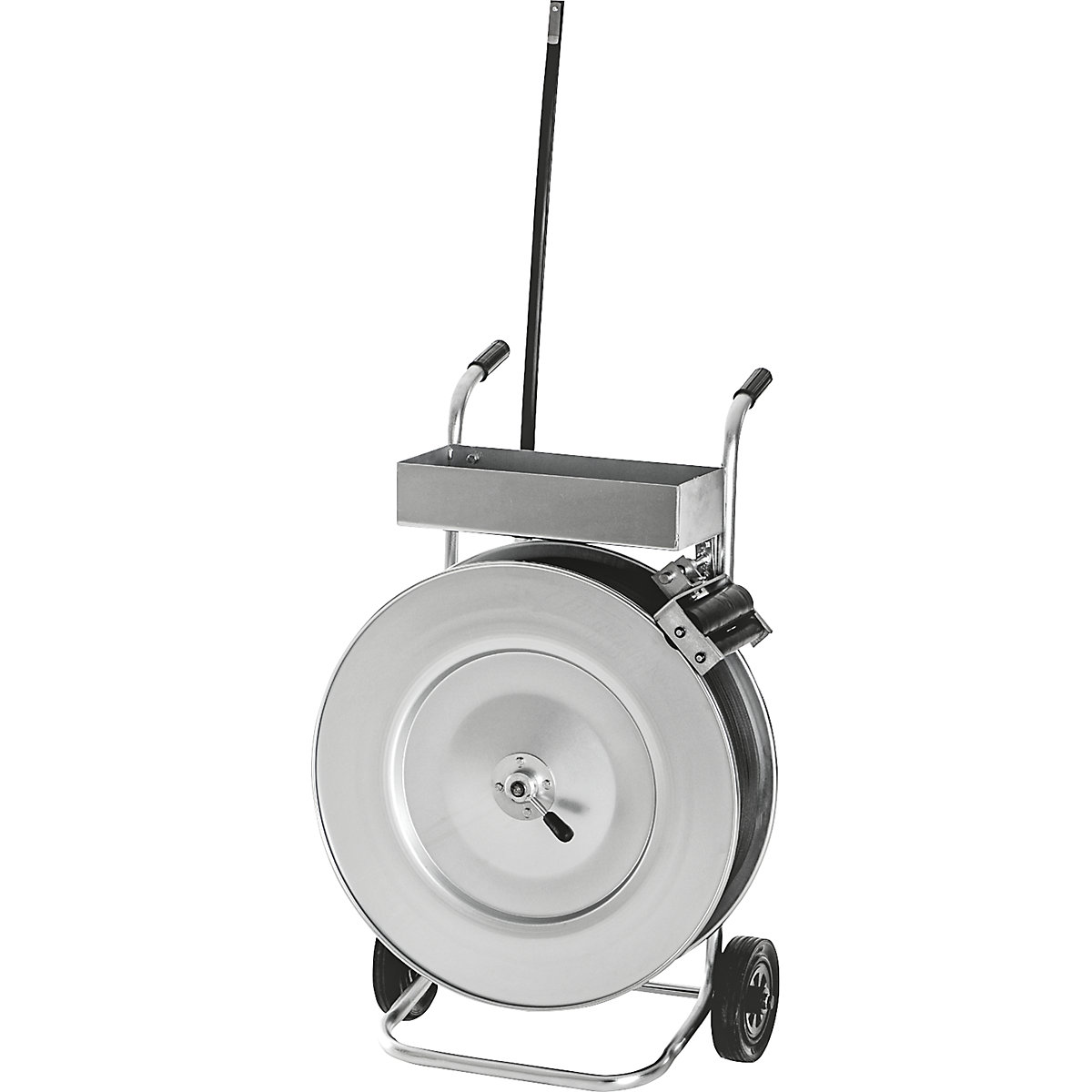 Strap dispenser for PP, PET and heavy duty PET strapping - ratioform