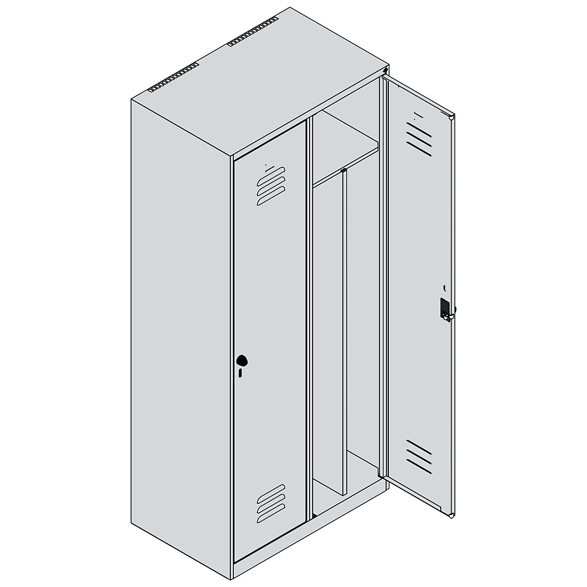 Multifunctionele lockerkast Classic PLUS, smal – C+P (Productafbeelding 3)-2