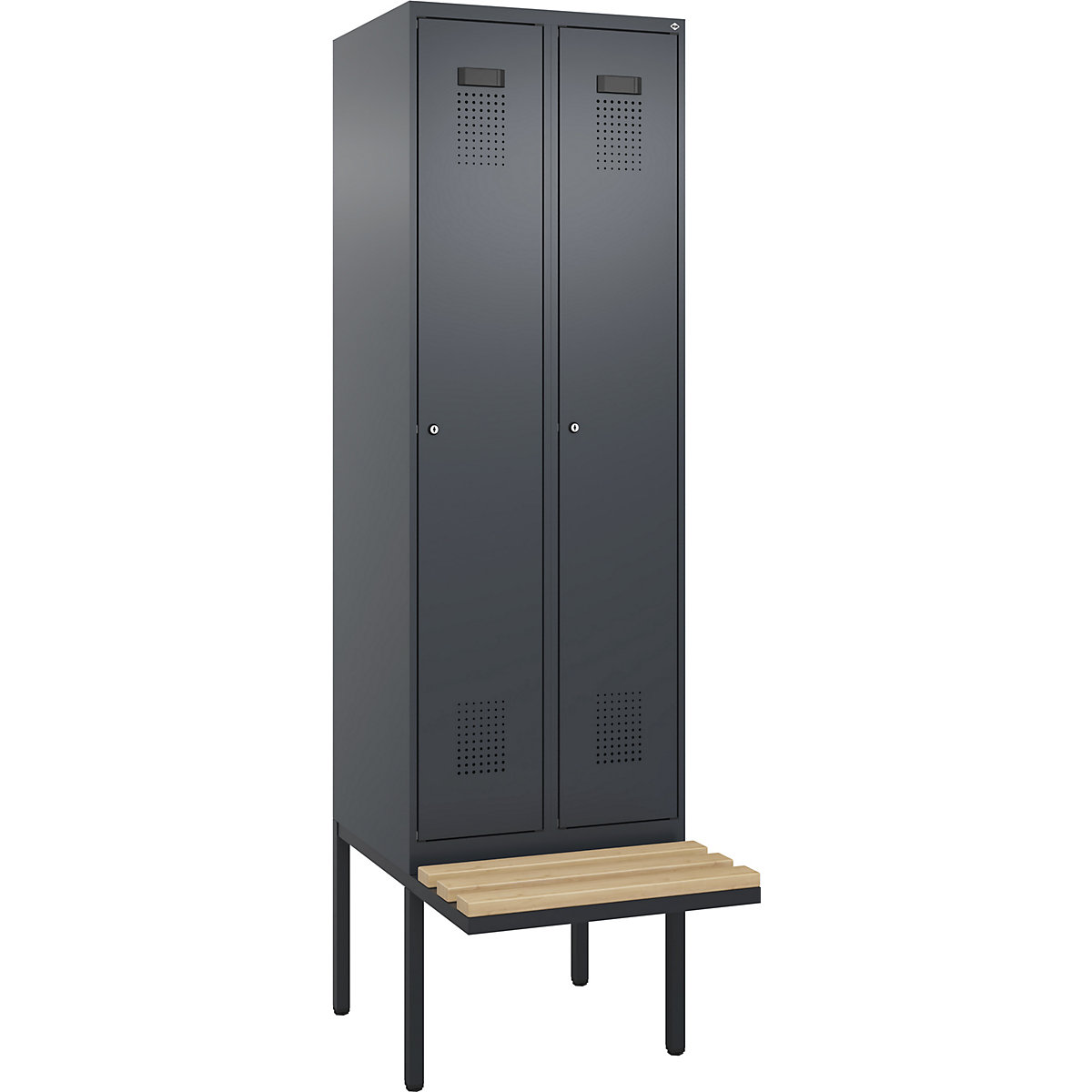 Multifunctionele lockerkast Evolo PLUS met zitbank, smal (Productafbeelding 2)-1