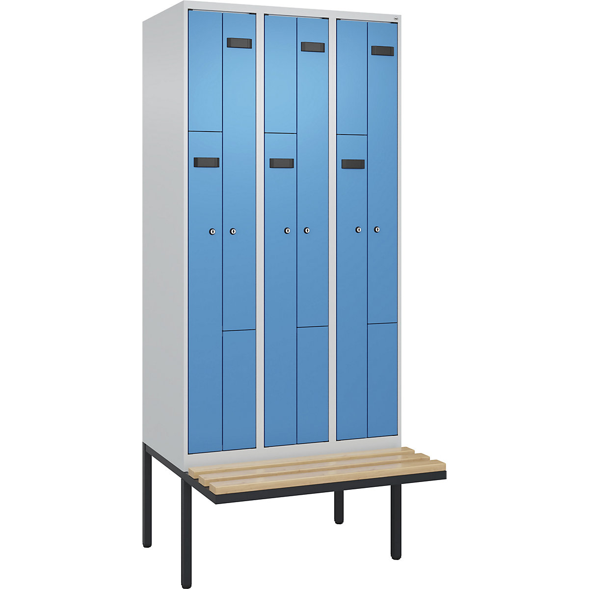Z-lockerkast Evolo PLUS met zitbank (Productafbeelding 2)-1