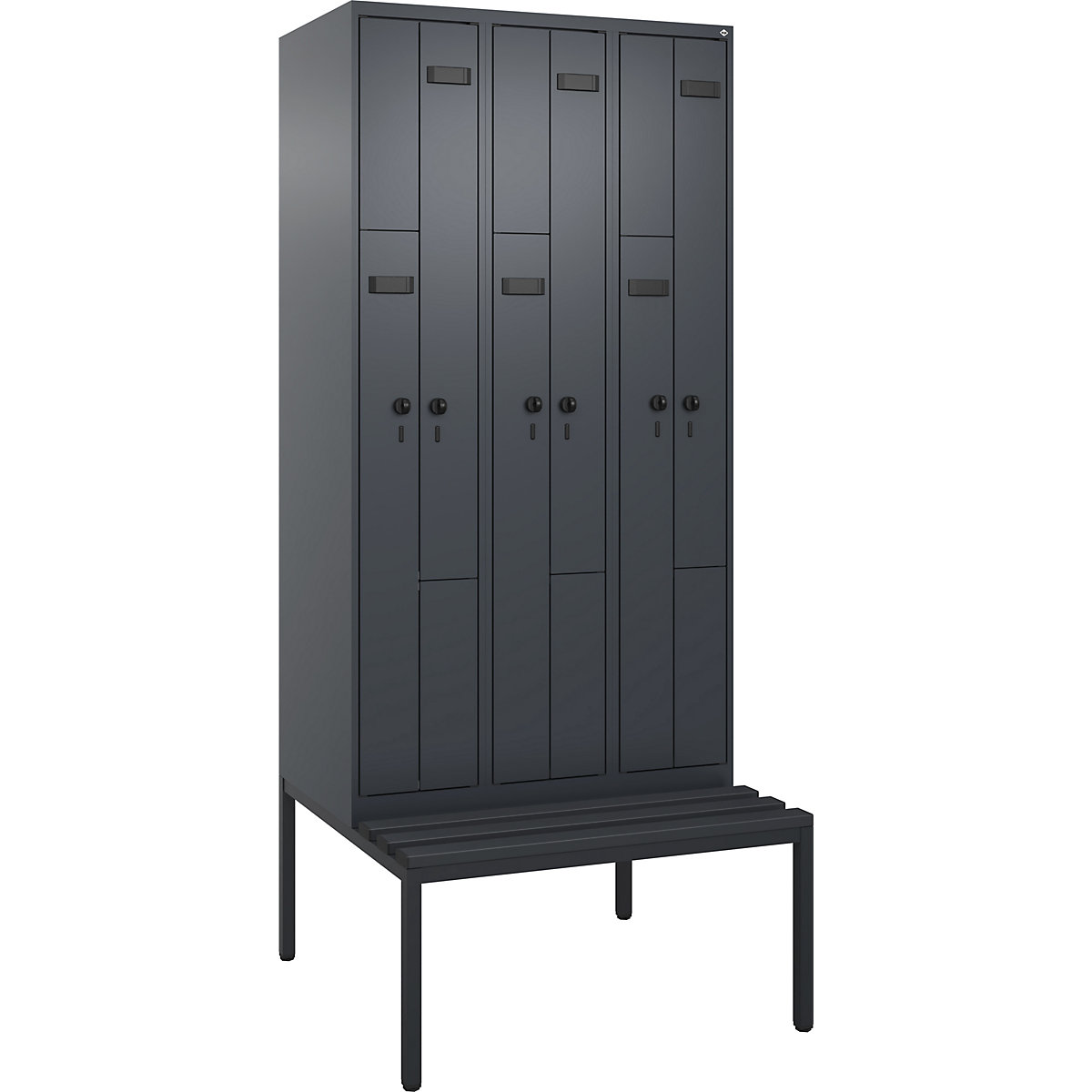 Z-lockerkast Evolo PLUS met zitbank (Productafbeelding 2)-1