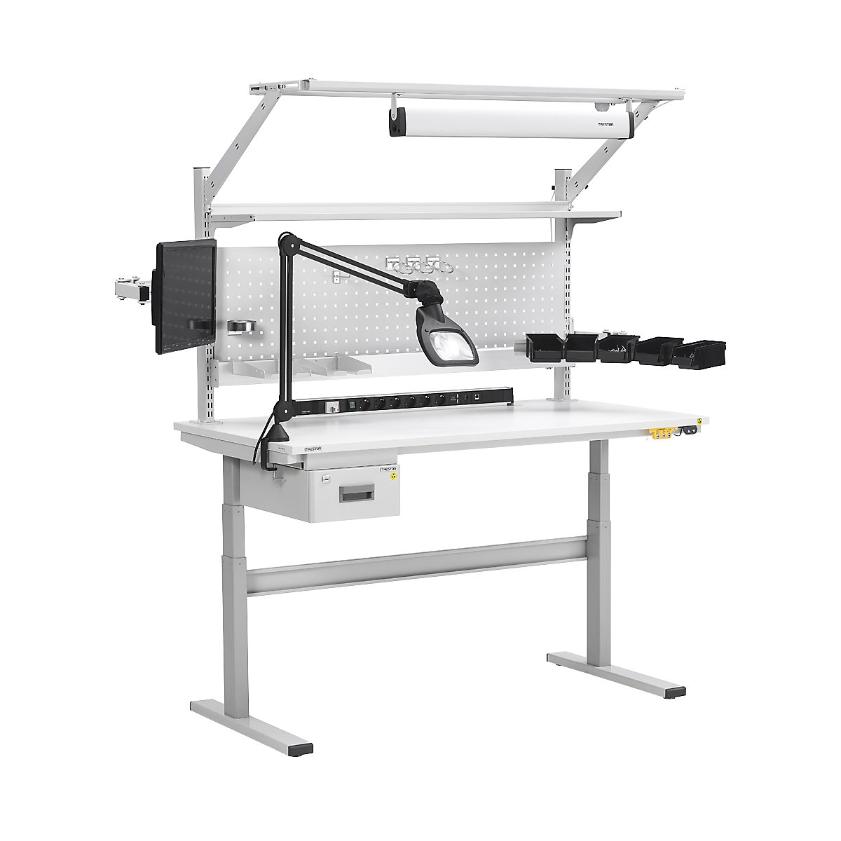 Mesa de trabalho, ajuste elétrico da altura – Treston (Imagem do produto 2)-1