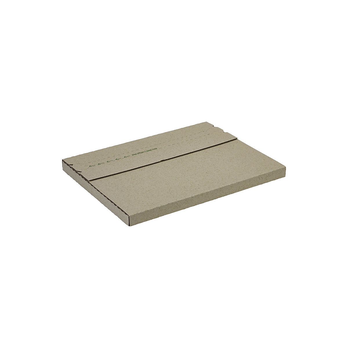 Graspapier-Flachpack terra, selbstklebend, Innen-LxBxH 257 x 207 x 13 mm, ab 30 Stk-2