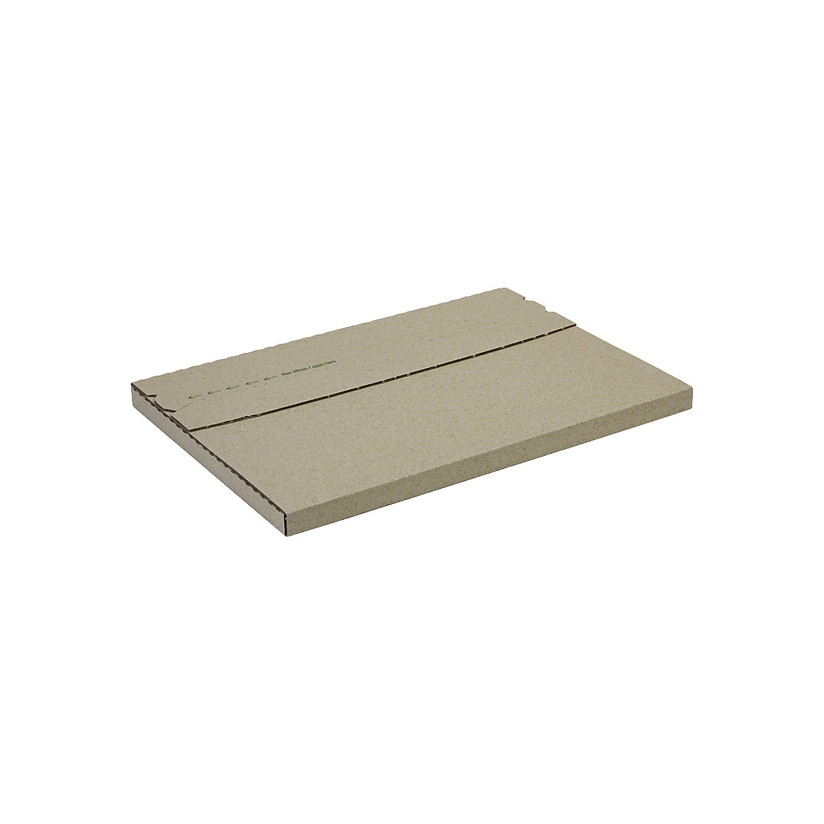 Graspapier-Flachpack terra, selbstklebend, Innen-LxBxH 314 x 225 x 13 mm, ab 200 Stk-1