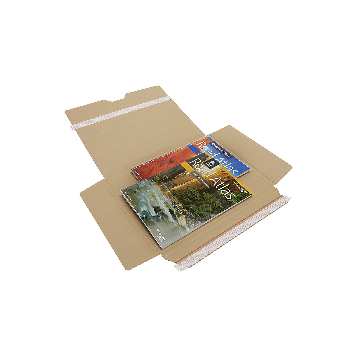 Flachpack, selbstklebend, 2-wellig, Innen-LxBxH 500 x 400 x 10 mm, ab 8 Stk