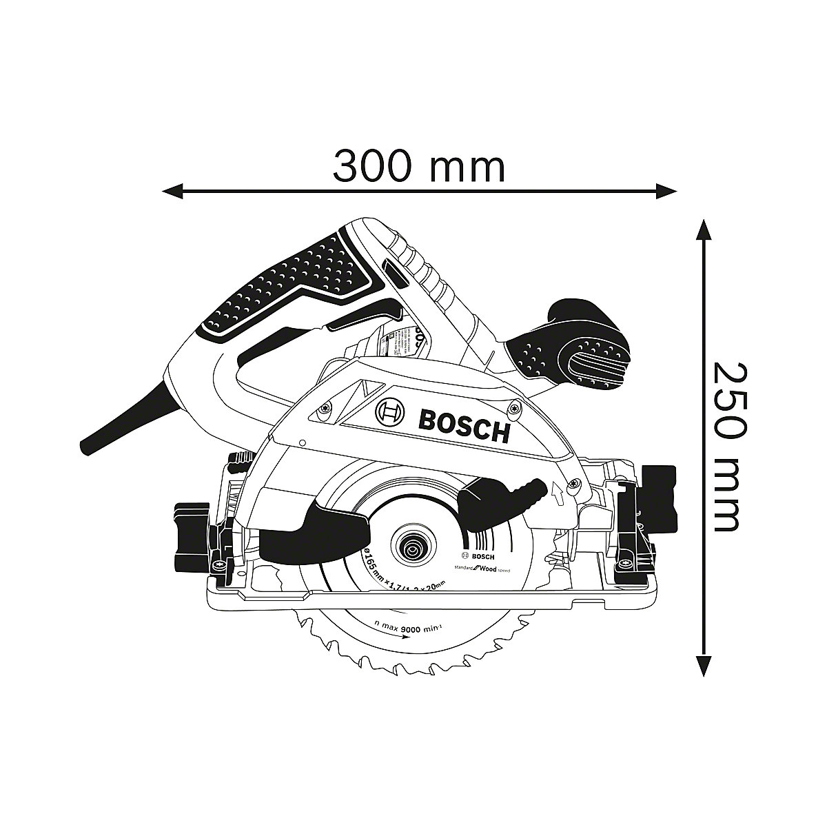 GKS 55+ GCE Professional hand-held circular saw – Bosch (Product illustration 4)-3