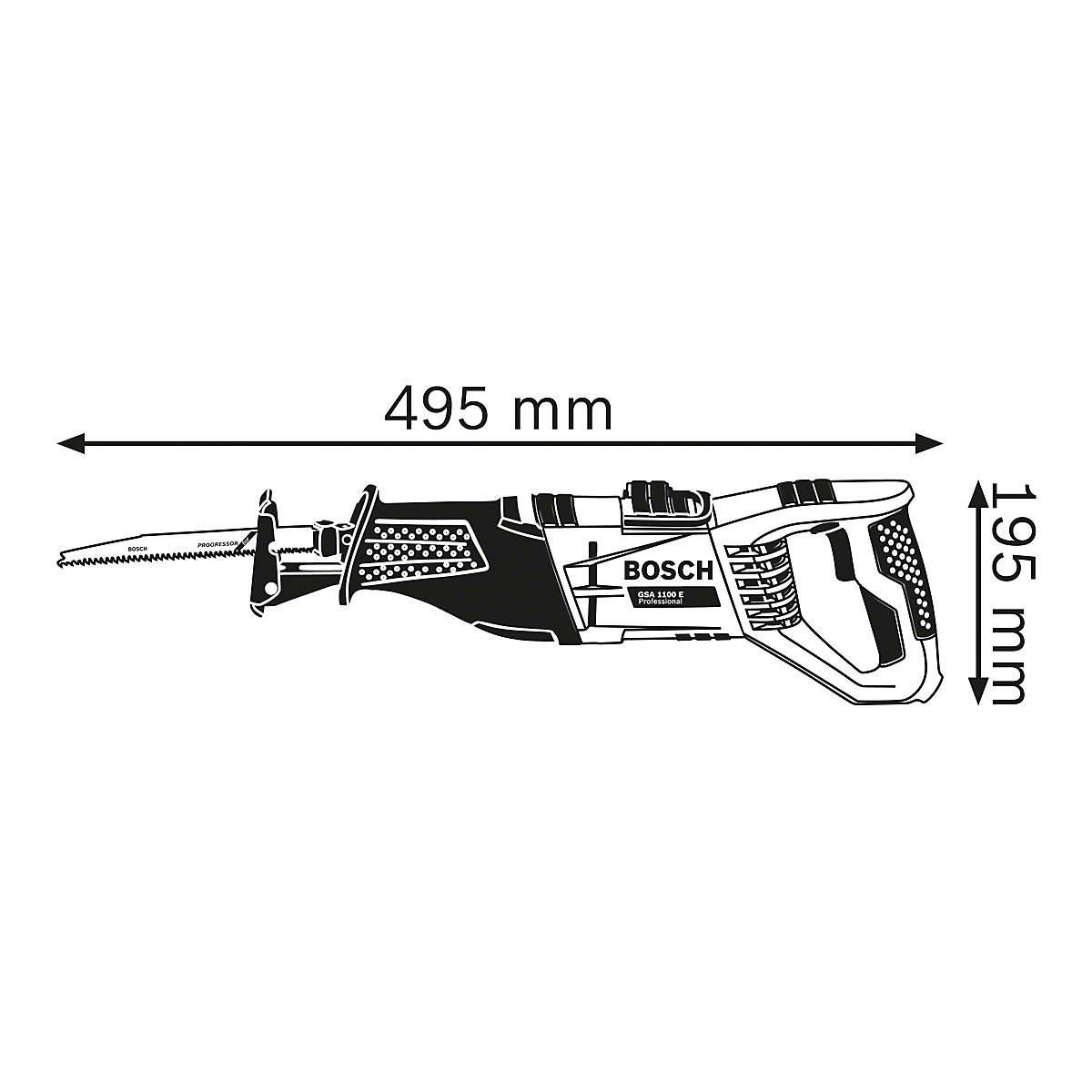 GSA 1100 E Professional reciprocating saw – Bosch (Product illustration 5)-4