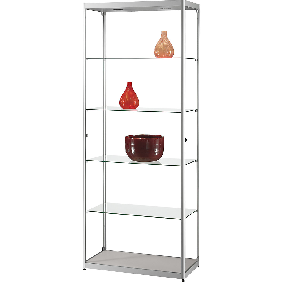 Vitrine mit LED-Deckenspot