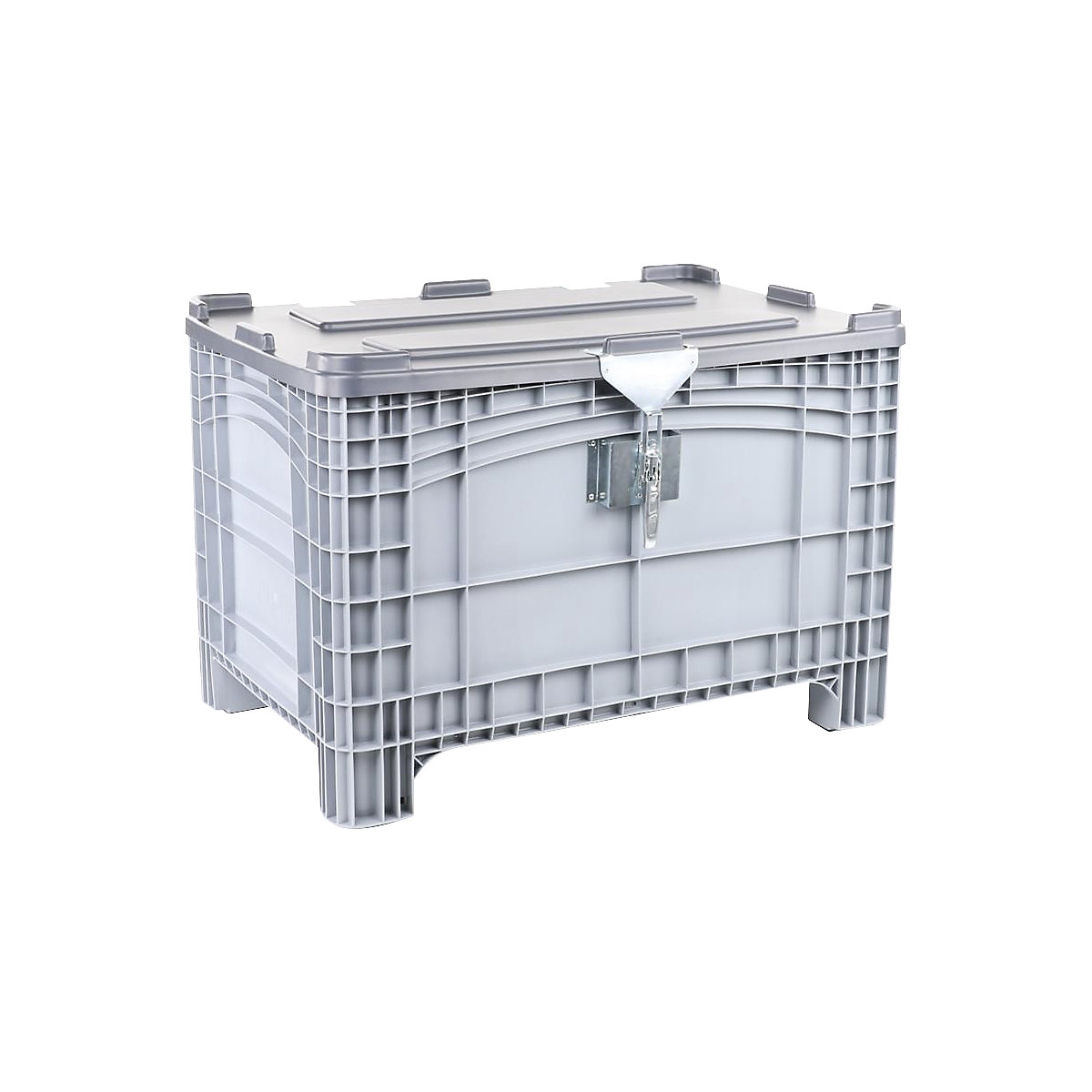 Závesné veko pre veľkú nádobu, uzamykateľné, šedá, pre d x š 800 x 1200 mm-0