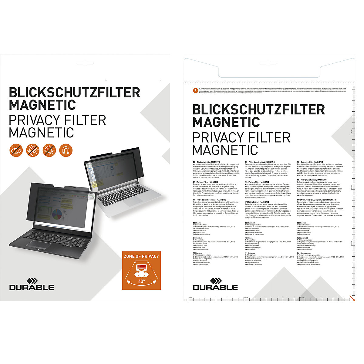 Filter na ochranu pre pohľadmi MAGNETIC – DURABLE (Zobrazenie produktu 5)-4