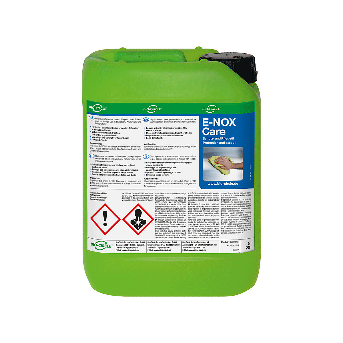 Ochranný/ošetrovací olej E-NOX Care – Bio-Circle