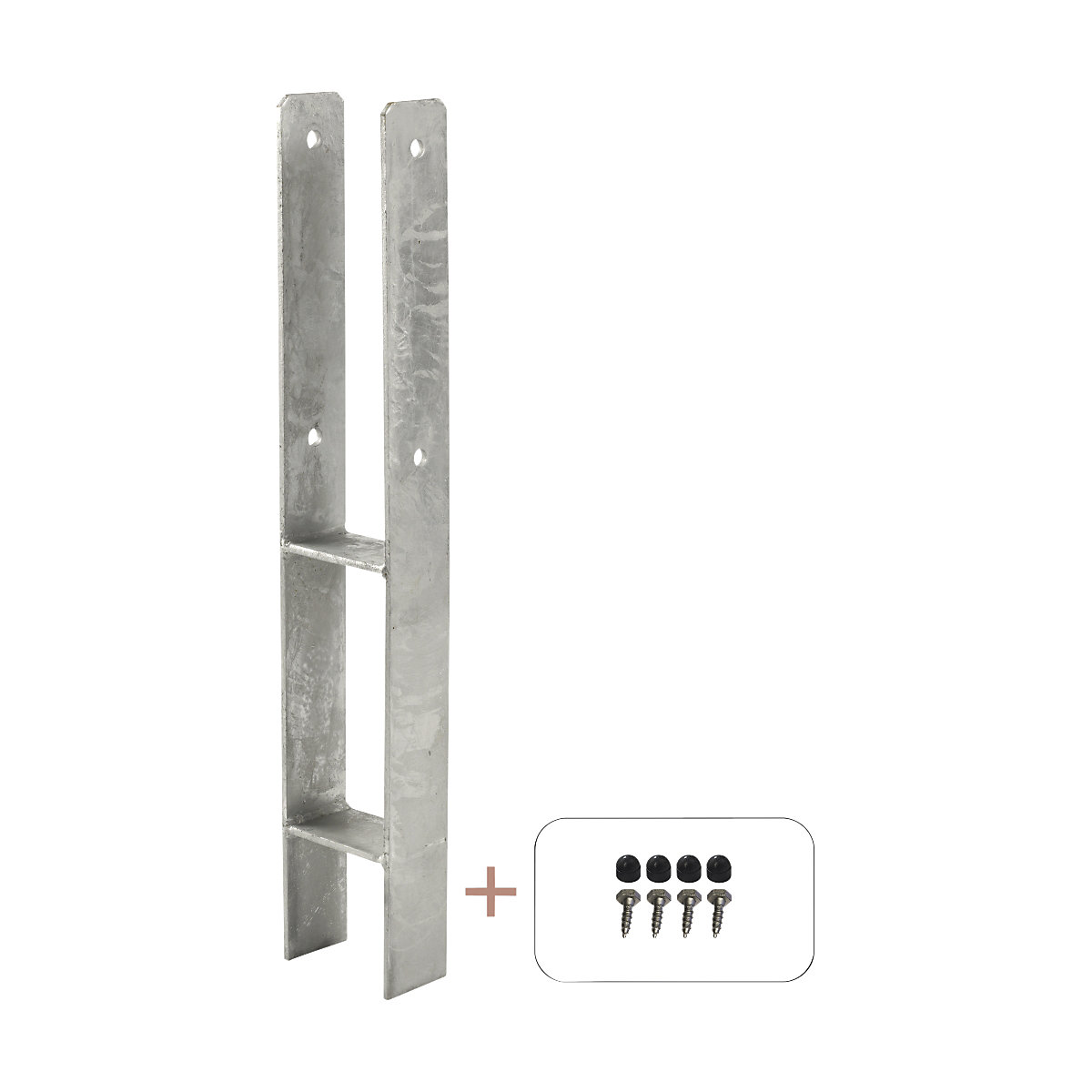 Pätka stĺpika v tvare H, v x š x h 600 x 91 x 60 mm, strieborná-0