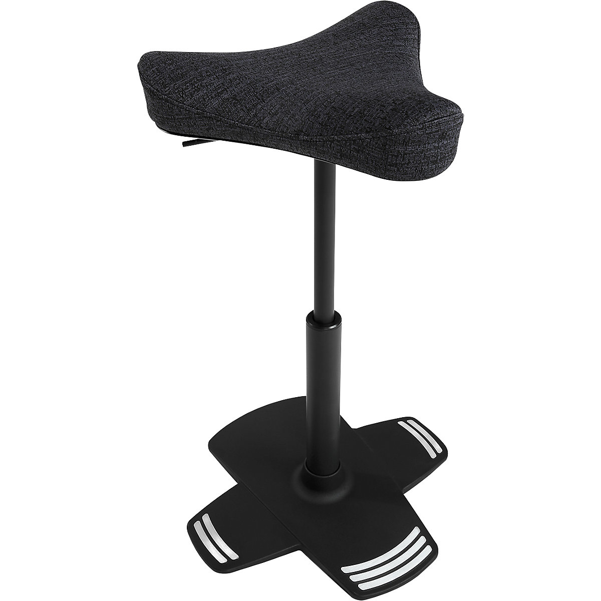 Pomôcka na státie SITNESS FALCON – Topstar, s ergonomicky tvarovaným sedlovým sedadlom, poťah čierna-0