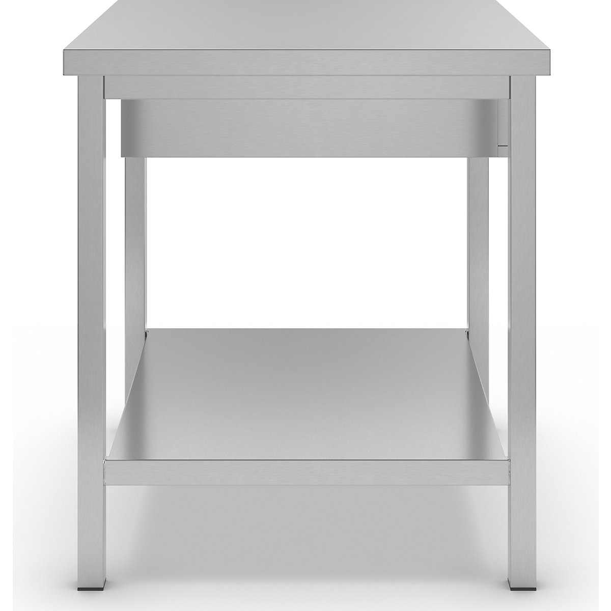 Dielenský stôl z chrómniklovej ocele – eurokraft basic (Zobrazenie produktu 2)-1
