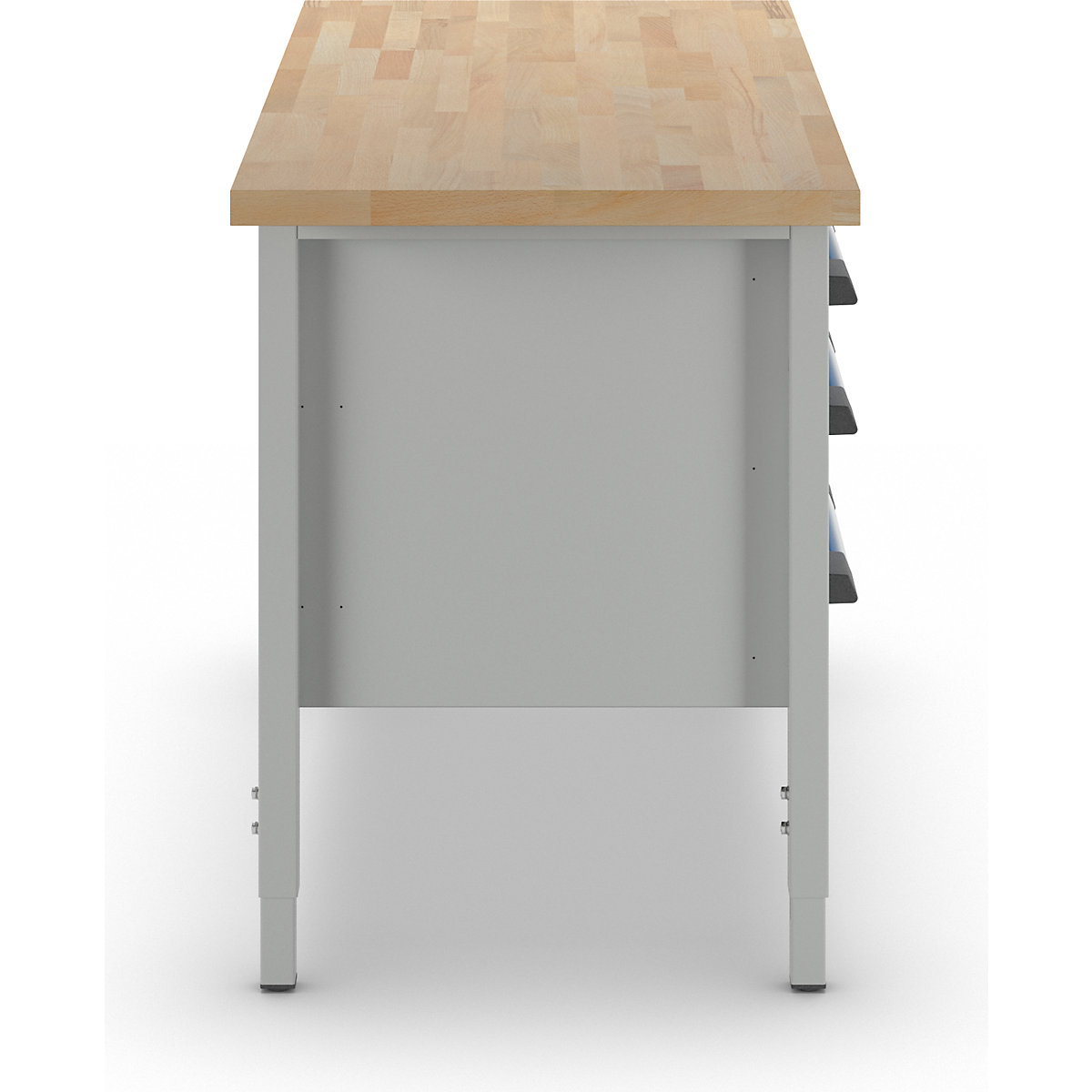Výškovo nastaviteľný dielenský stôl, stojanové vyhotovenie – eurokraft pro (Zobrazenie produktu 7)-6