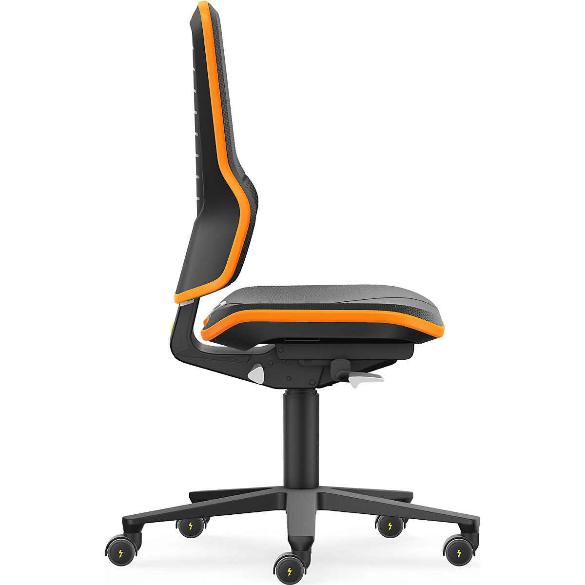 Průmyslová otočná židle NEON ESD, kolečka – bimos (Obrázek výrobku 4)-3