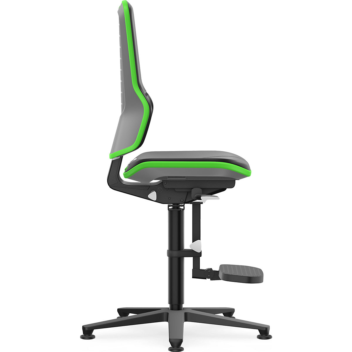 Pracovní otočná židle NEON, patky, stupínek pro nohy – bimos (Obrázek výrobku 4)-3