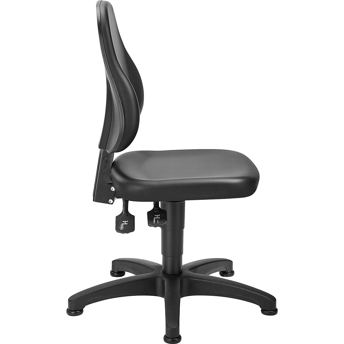 Pracovní otočná židle, koženka – eurokraft basic (Obrázek výrobku 2)-1
