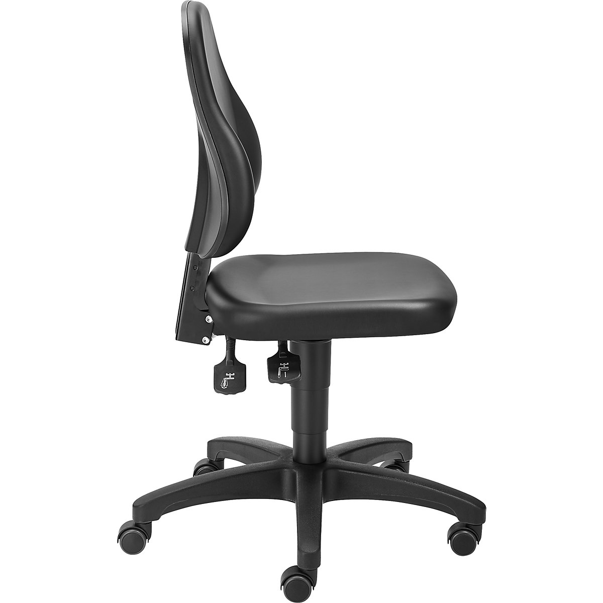 Pracovní otočná židle, koženka – eurokraft basic (Obrázek výrobku 2)-1