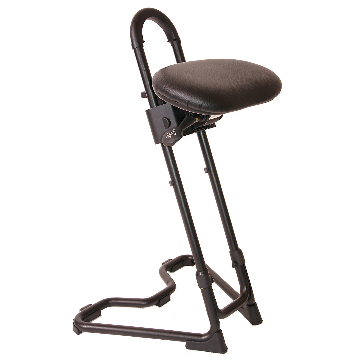 Opora pro stání – meychair, rozsah přestavování výšky 610 – 860 mm, černá koženka-0