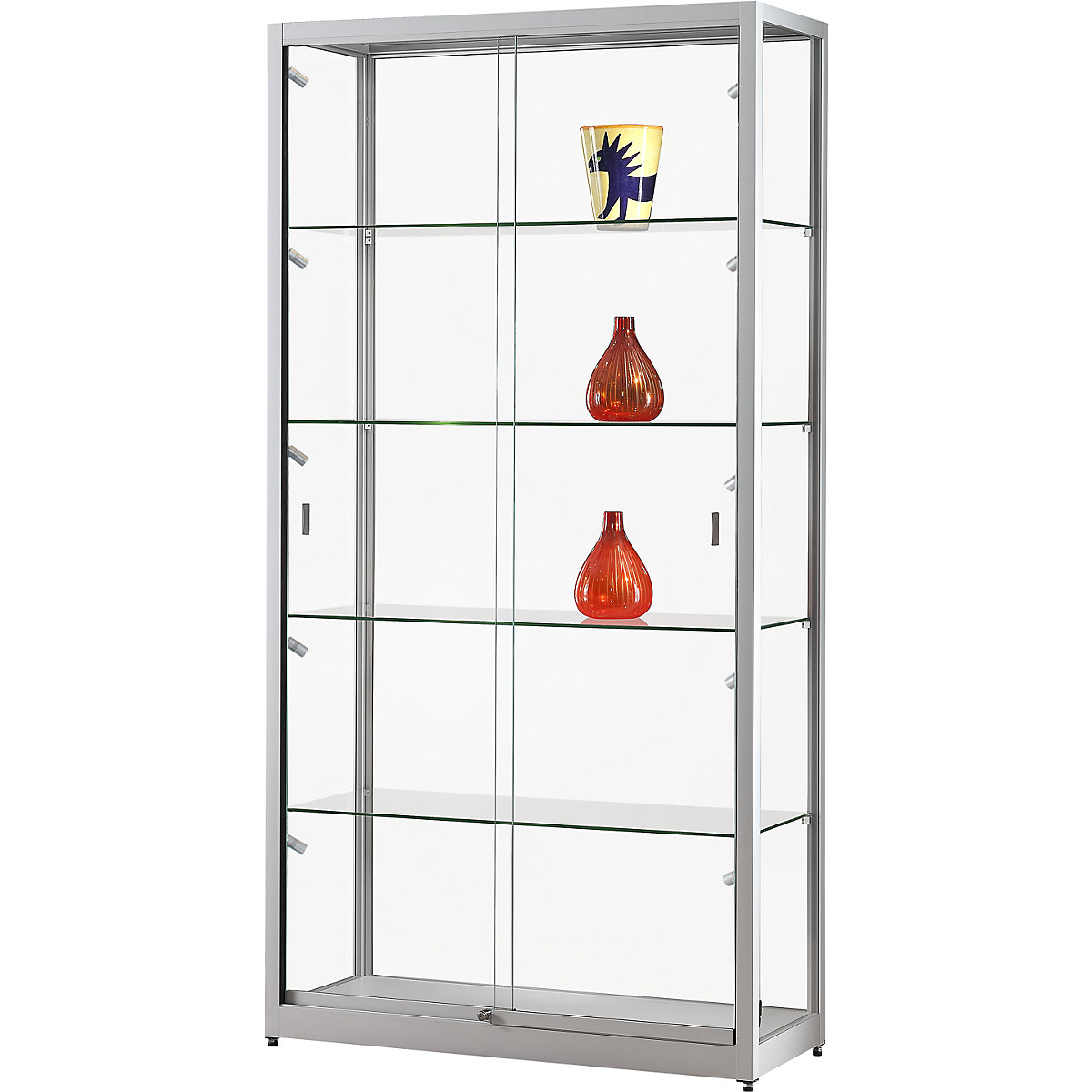 Vitrina, ŠxGxV 1000 x 400 x 1972 mm, LED-osvetlitev, glava svetilke s Ø 35 mm, brez spodnje omarice-0