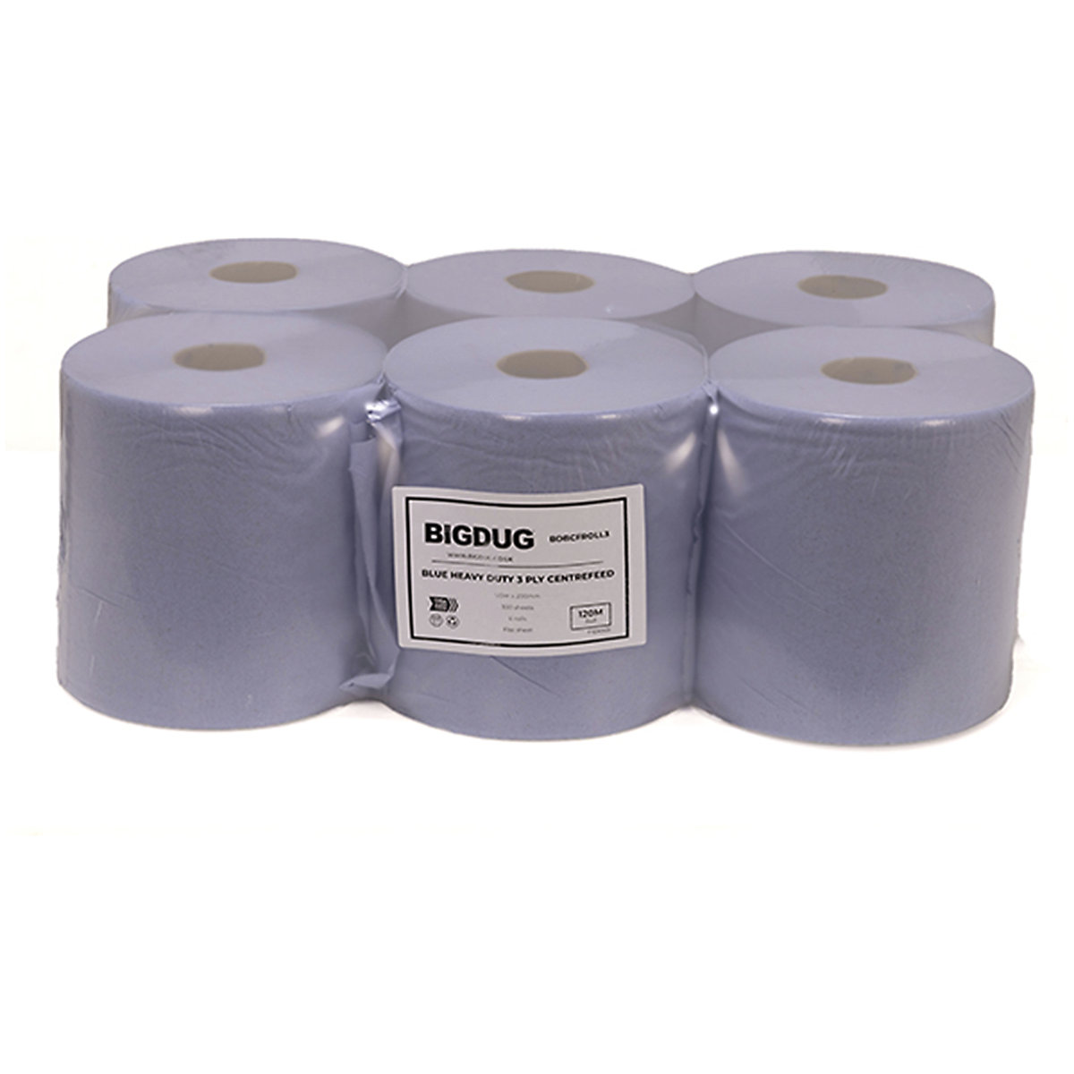 BiGDUG BiG & BiGGER Blue Centrefeed Roll