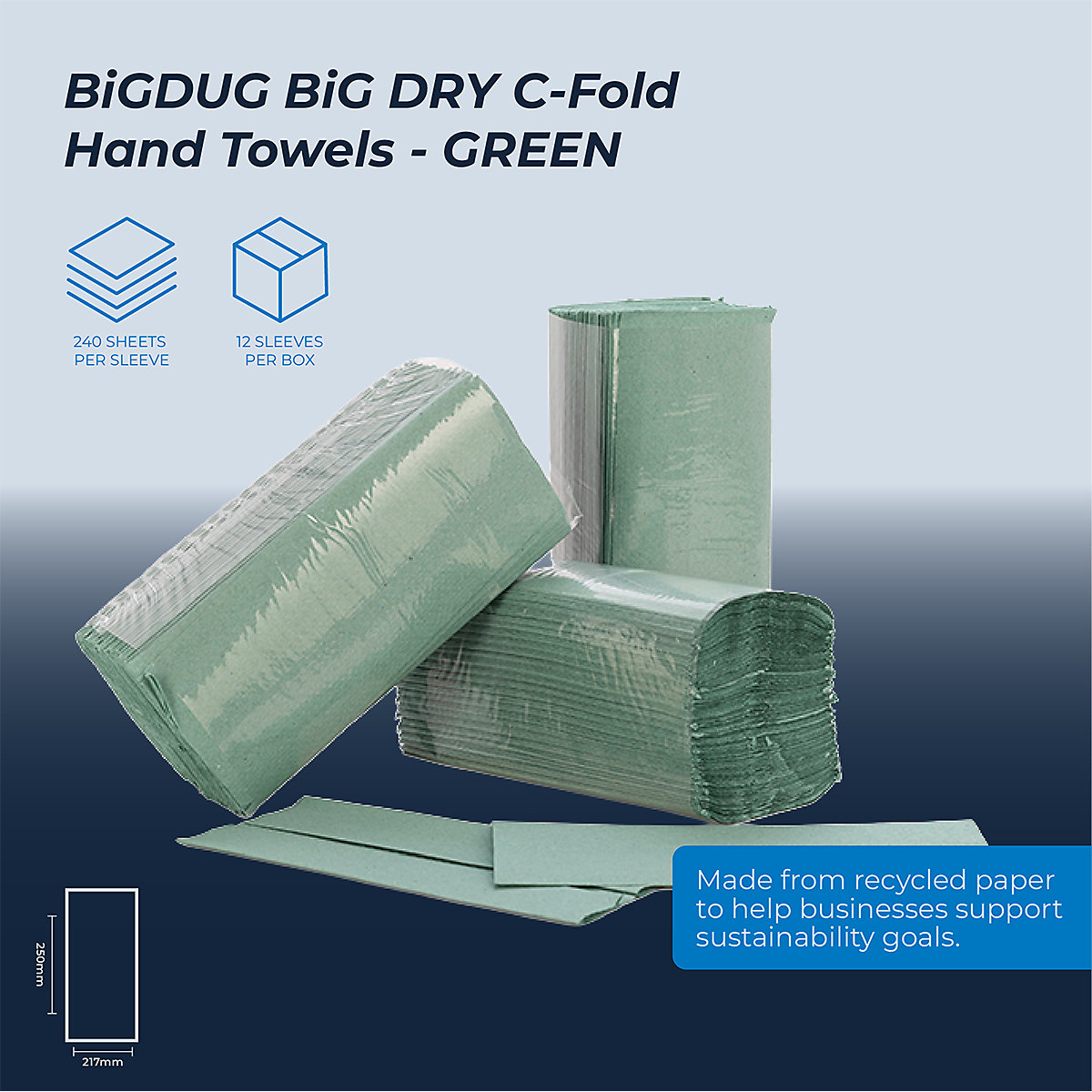 BiGDUG BiG DRY Green C-Fold Hand Towels (Product illustration 3)-2
