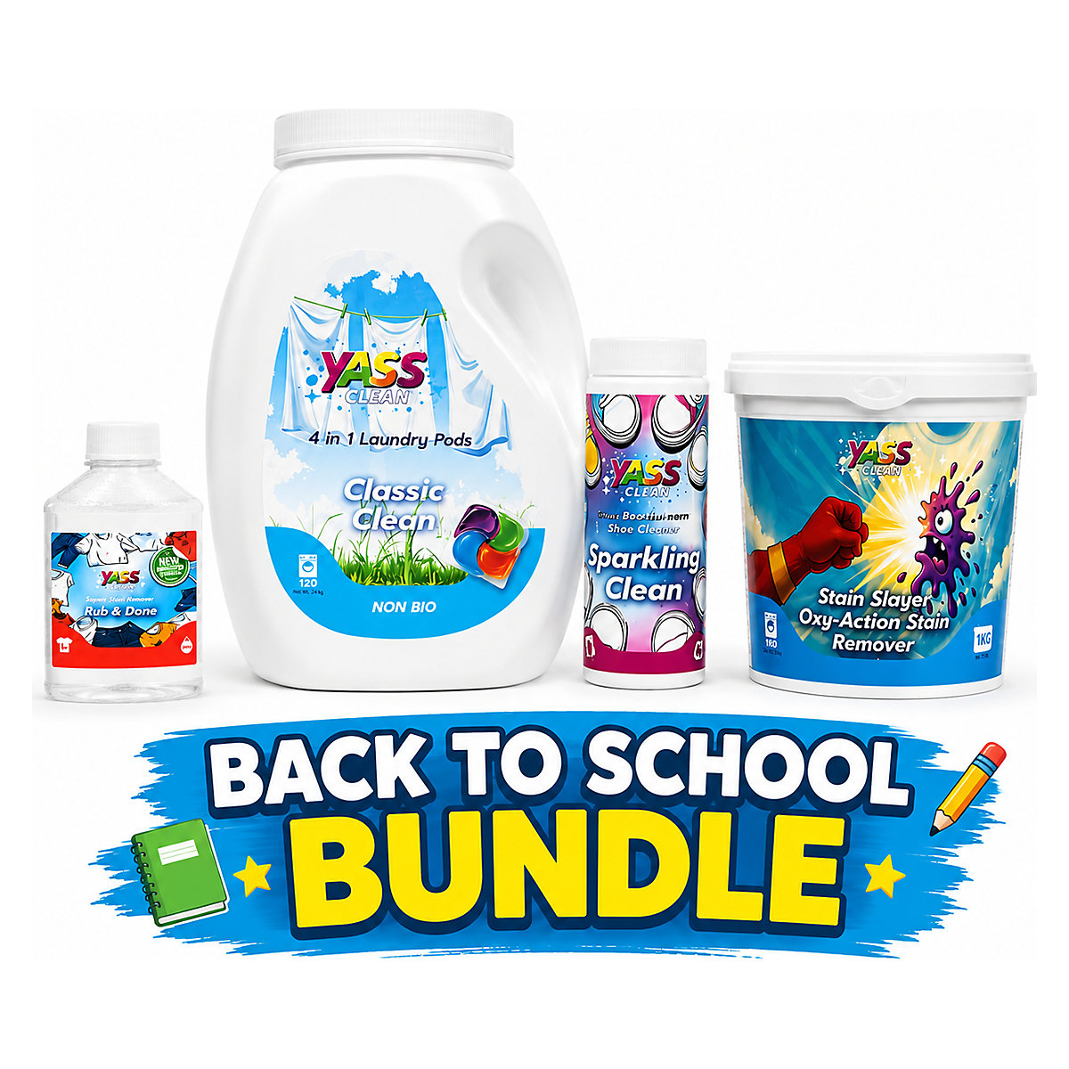 BiGDUG x Yass Clean Back to School Laundry Bundle