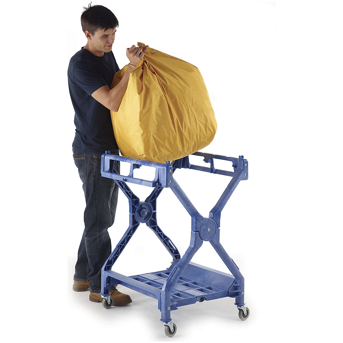Plastic Folding Laundry Trolley (Product illustration 3)-2