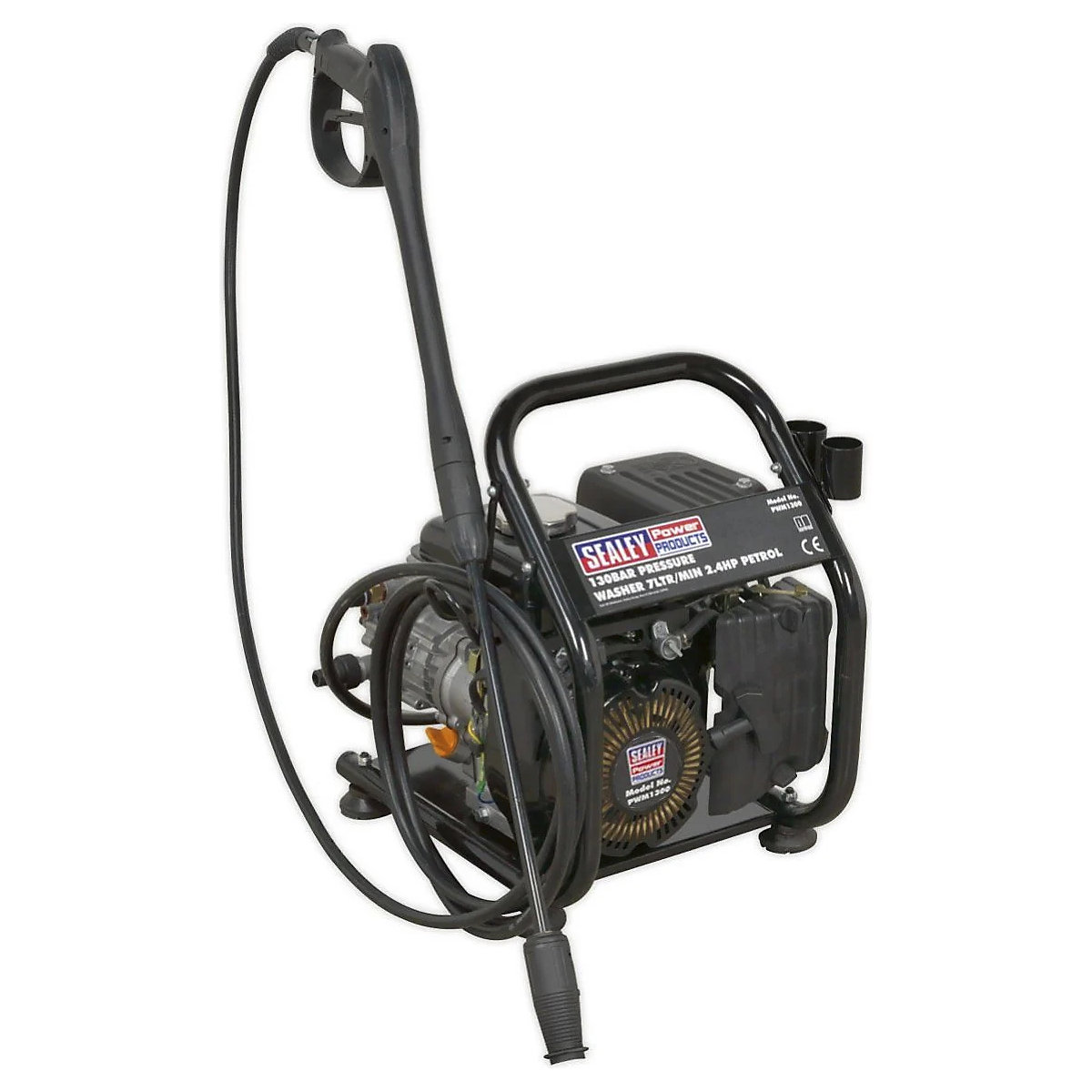 Sealey PWM1300 Petrol Pressure Washer | 420L/hr | 2.4hp | 130bar (Product illustration 3)-2
