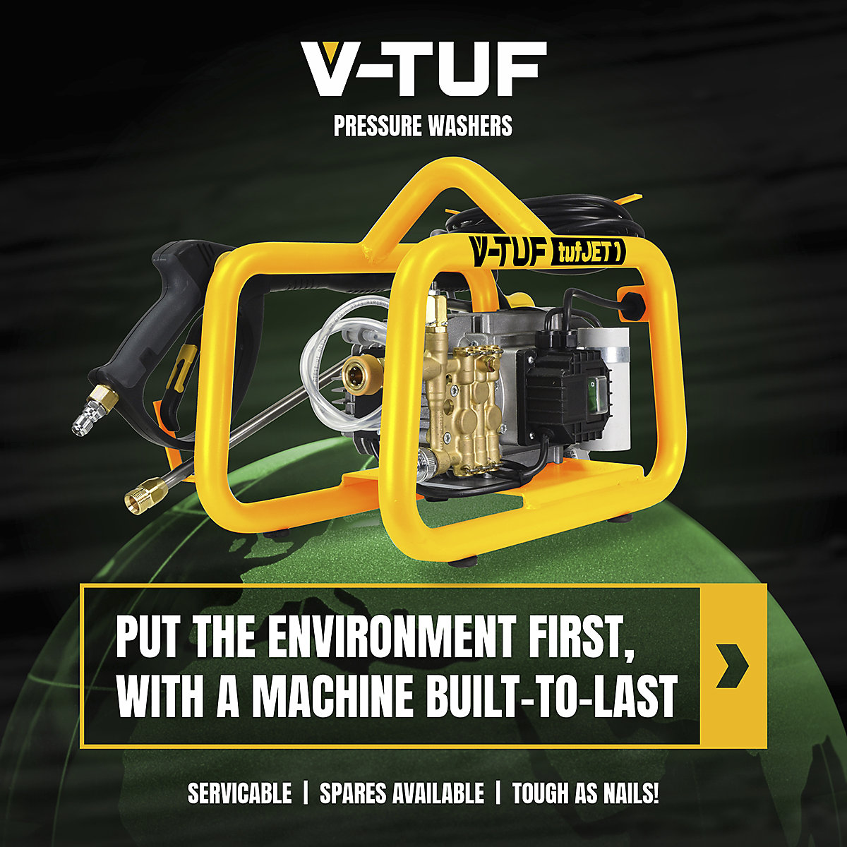 V-TUF tufJET1 Professional Electric Pressure Washer (Product illustration 3)-2