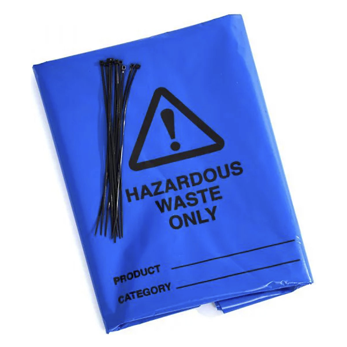 Ecospill Blue Hazardous Waste Disposal Bags & Ties | Pack of 100
