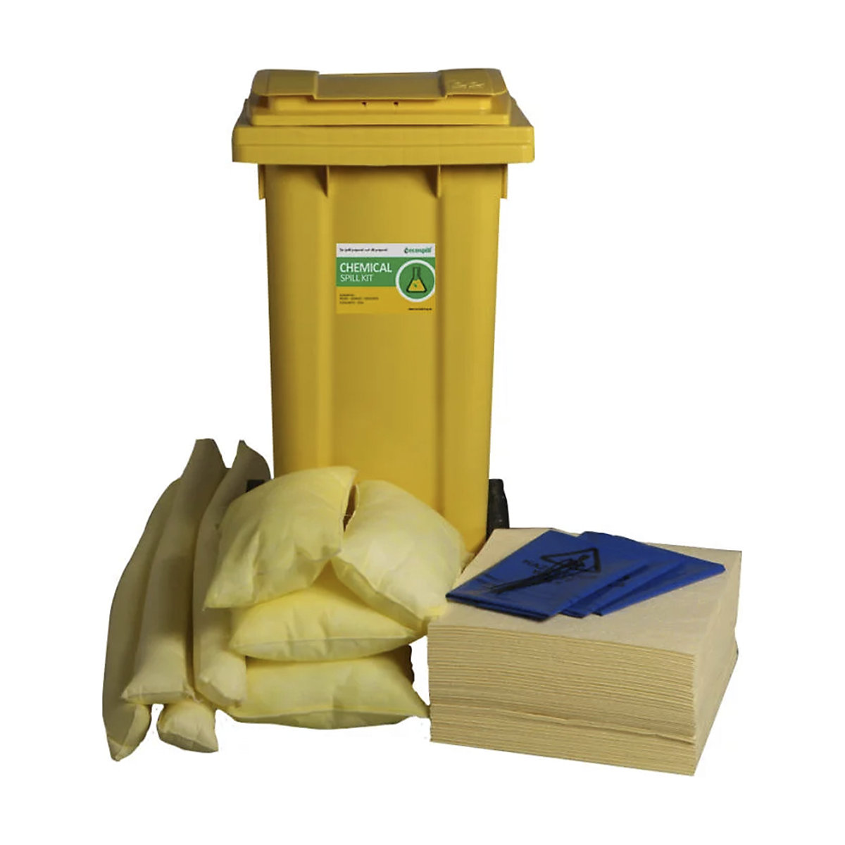 Ecospill Chemical Spill Kits | Clip-Top Carrier, Vinyl Holdall & Wheelie Bin Options, Ecospill Chemical Spill Kits | Clip-Top Carrier, Vinyl Holdall & Wheelie Bin Options, Ecospill Chemical Spill Kits | Wheelie Bin | 120 Litre-2