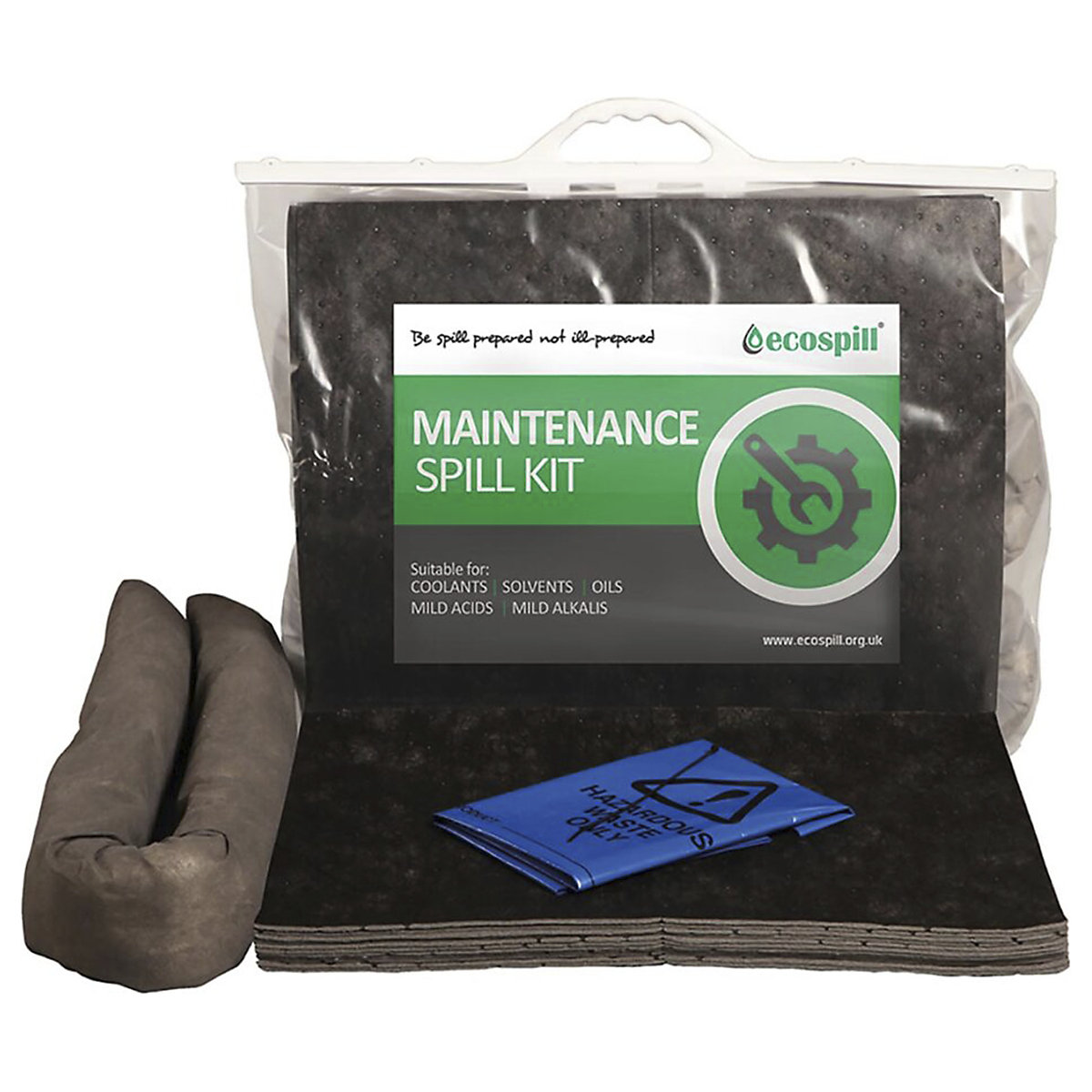 Ecospill Maintenance Spill Kits | Clip-Top Carrier, Vinyl Holdall & Wheelie Bin Options