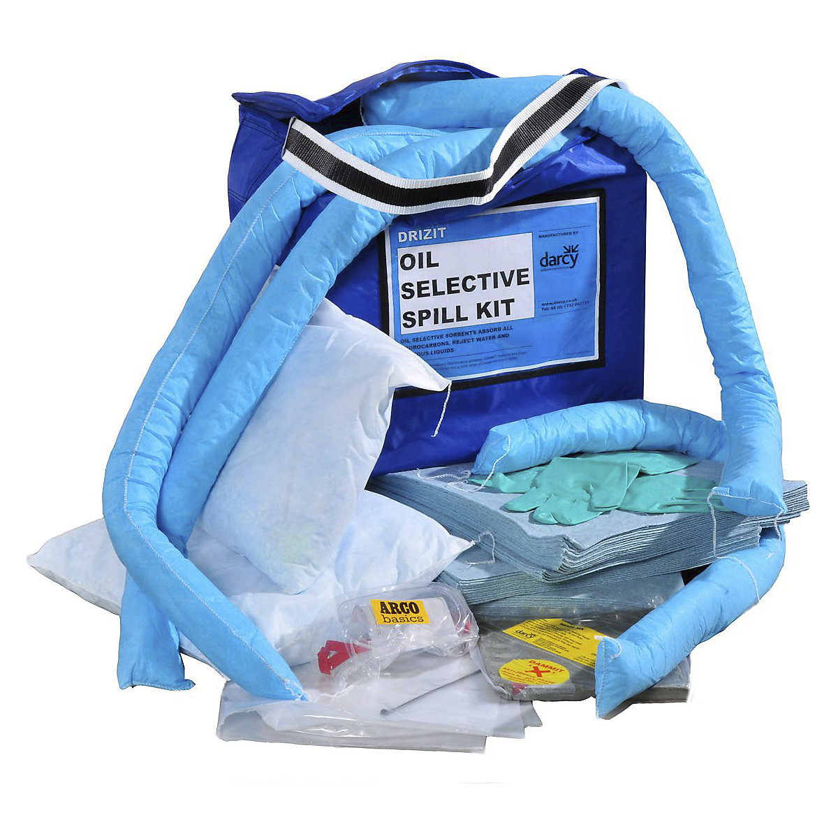 Grab Bag Spill Kits, Grab Bag Spill Kits, Grab Bag Spill Kit Oil 500h x 500w x 180d mm Absorbency 46-56 Litres-0