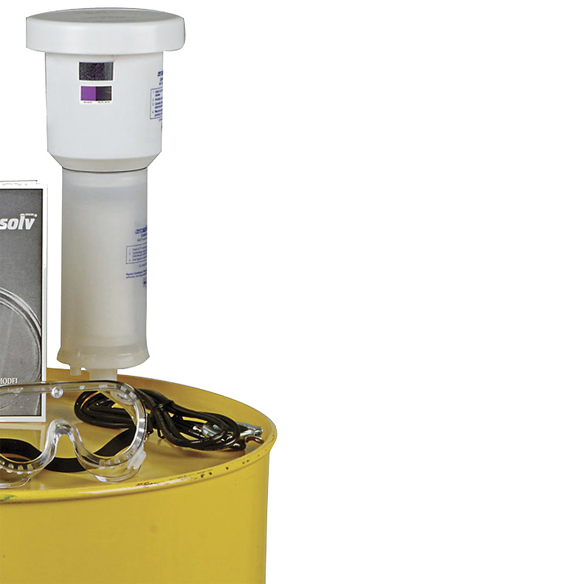 Justrite Aerosalv Aerosol Can Recycling System, Justrite Aerosalv Aerosol Can Recycling System, Justrite Colour Changing Combination Coalescing/Carbon Filter Replacement | 127h x 380l x 130w mm |-0