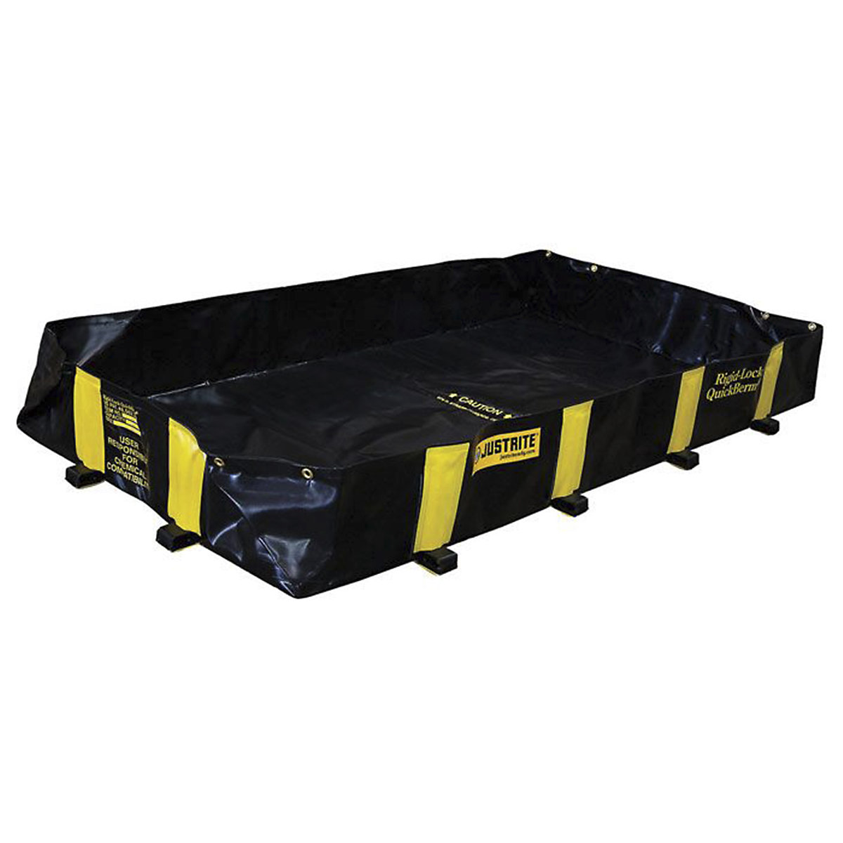 Justrite Rigid-Lock Quickberm, Justrite Rigid-Lock Quickberm, Justrite Rigid-Lock QuickBerm | 305h x 2640l x 1220w mm | Black-0