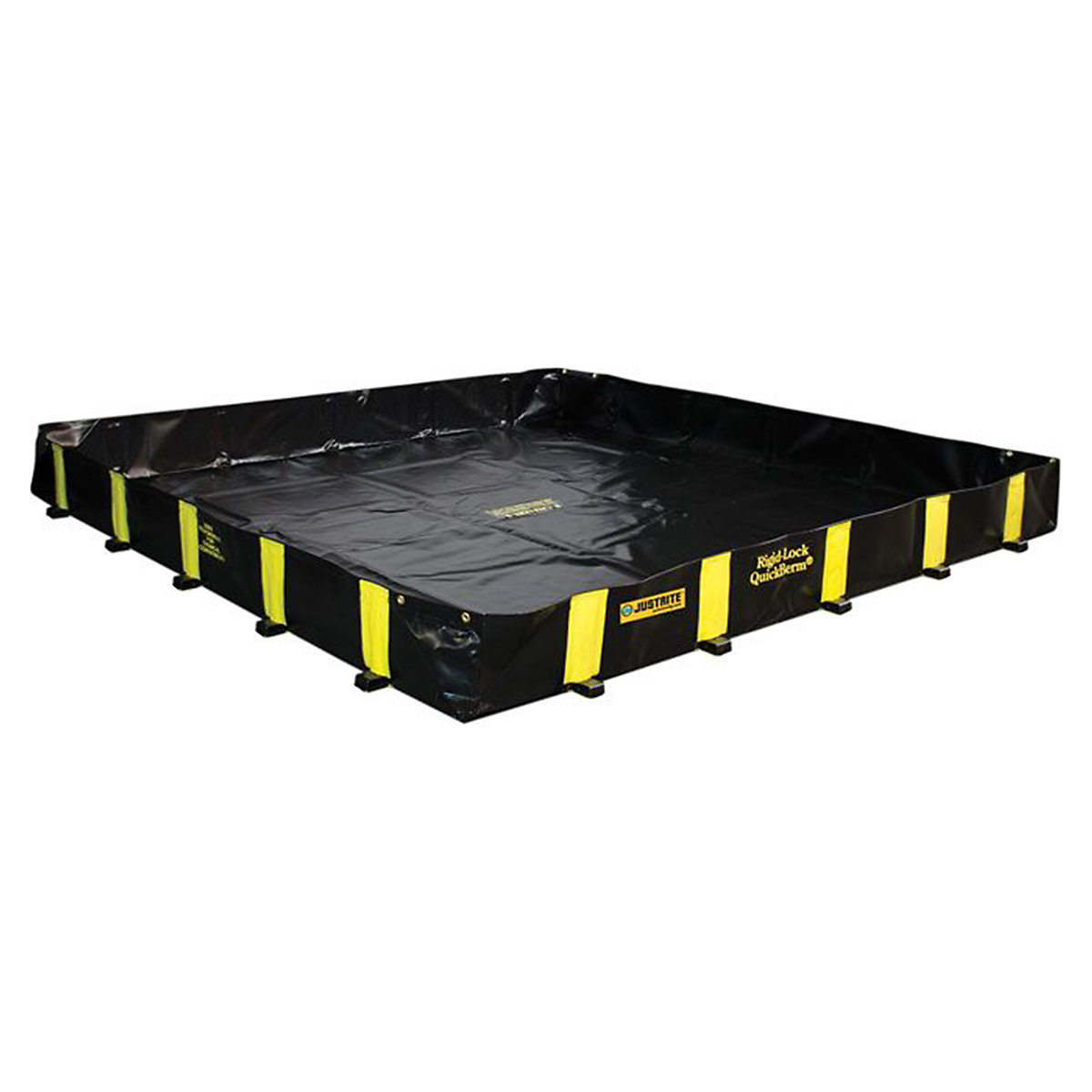 Justrite Rigid-Lock Quickberm, Justrite Rigid-Lock Quickberm, Justrite Rigid-Lock QuickBerm | 305h x 2640l x 2640w mm | Black-2