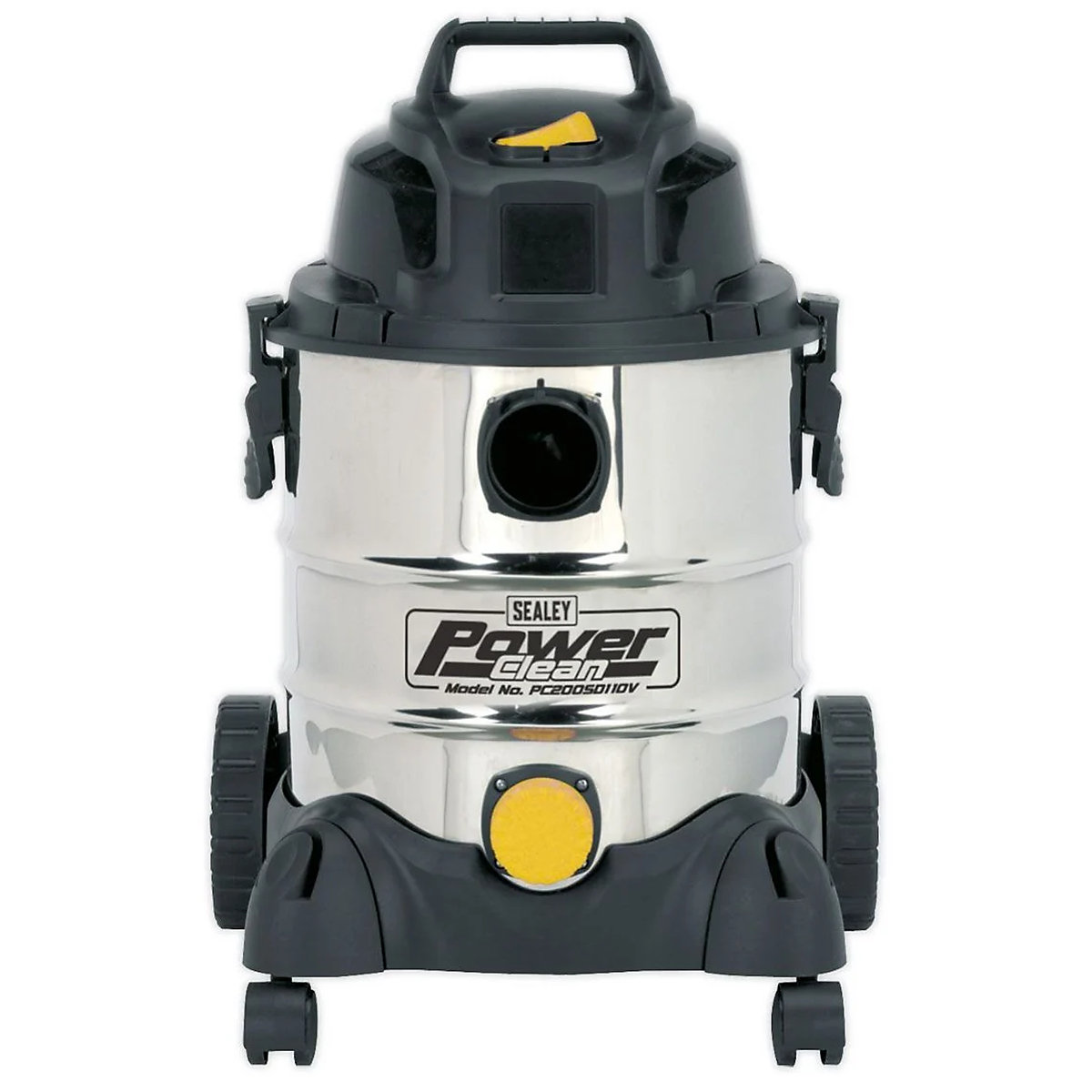 Sealey PC200SD110V Power Clean Stainless Steel Industrial Vacuum | 1250W | 110V (Product illustration 2)-1