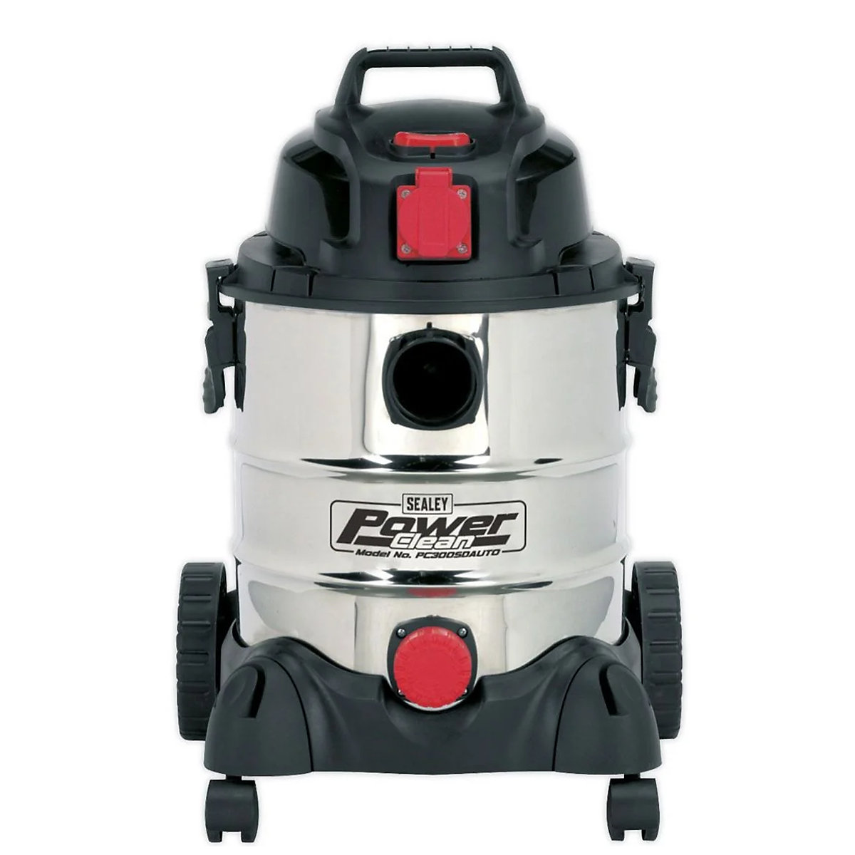 Sealey Stainless Steel Power Clean Autostart Industrial Wet And Dry Vacuum (Product illustration 2)-1
