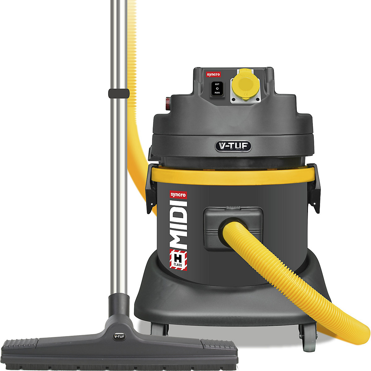 V-TUF MIDI Syncro H-Class Industrial Dust Extraction Vacuum Cleaner with Power Take Off, V-TUF MIDI Syncro H-Class Industrial Dust Extraction Vacuum Cleaner with Power Take Off, V-TUF MIDI Syncro H-Class Industrial Dust Extraction Vacuum Cleaner with Power Take Off | 110V-0