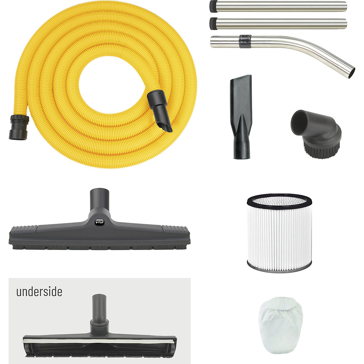 V-TUF XR11000 High Performance Wet & Dry Industrial Vacuum Cleaner (Product illustration 3)-2