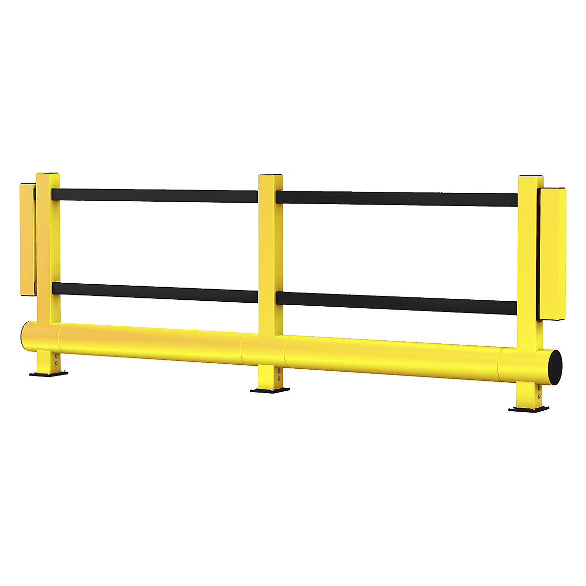 Brandsafe Low Bumper & Pedestrian Safety Barriers, Brandsafe Low Bumper & Pedestrian Safety Barriers, Brandsafe Low Bumper & Pedestrian Safety Barriers | 1180h x 1900w x 300d mm | Single Bumper Pedestrian Barrier | Yellow & Black-2