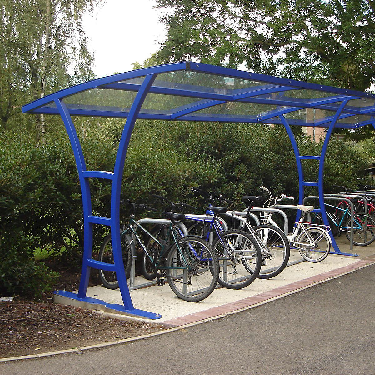 Barratt Cycle Shelters, Barratt Cycle Shelters, Barratt Cycle Shelter Galvanised 2200h x 4120w x 1980d mm Stores 10 Bikes-0