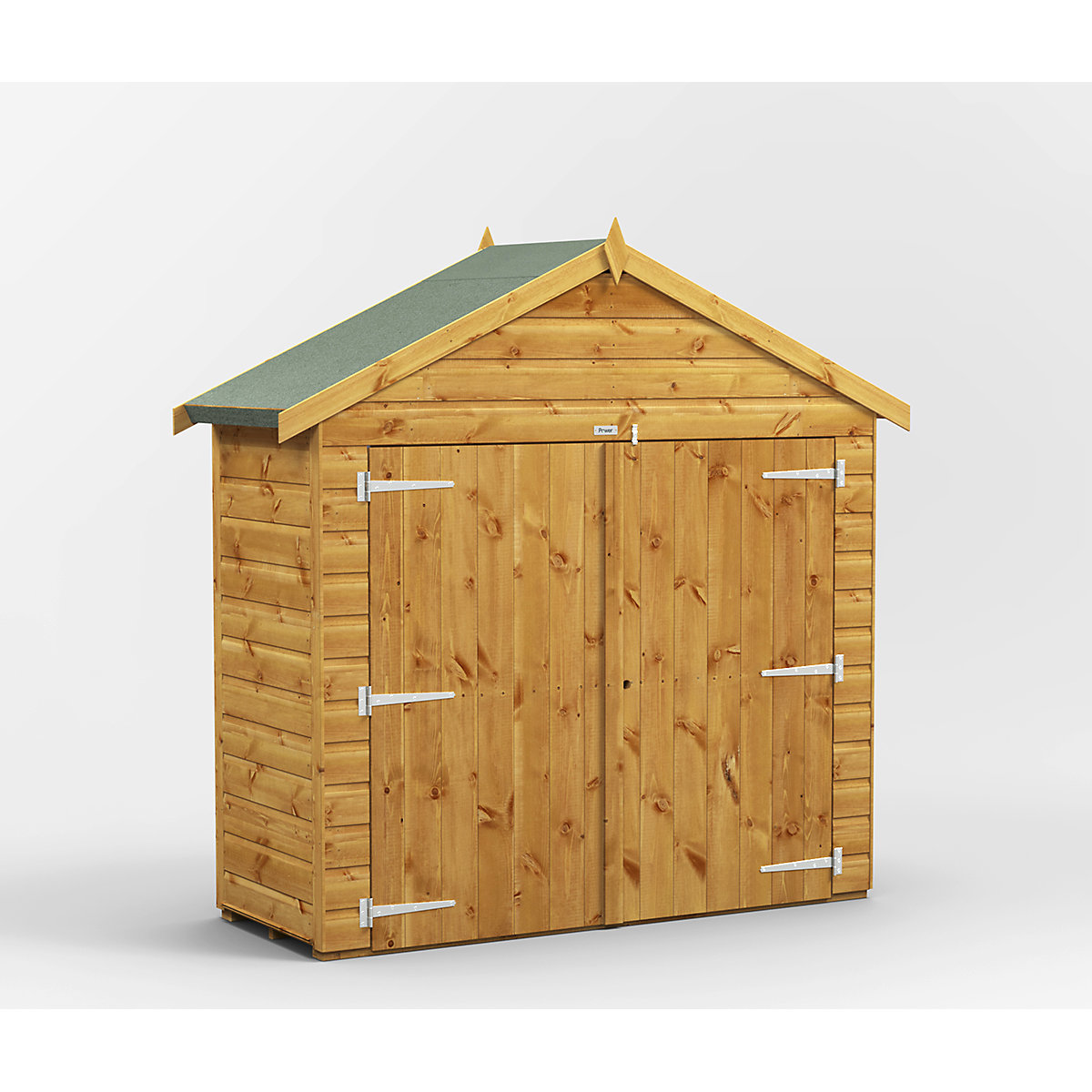 Power 6ft Wide Apex Bike Shed, Power 6ft Wide Apex Bike Shed, Power Apex 2ft x 6ft Bike Shed | 1948h x 1814w x 712d mm | Brown-0