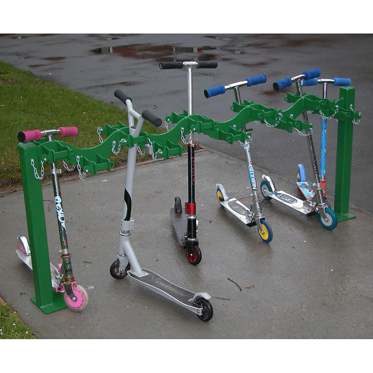 Scooter Racks, Scooter Racks, Scooter Rack Green 1200h x 1800w mm Holds 20 Scooters-1