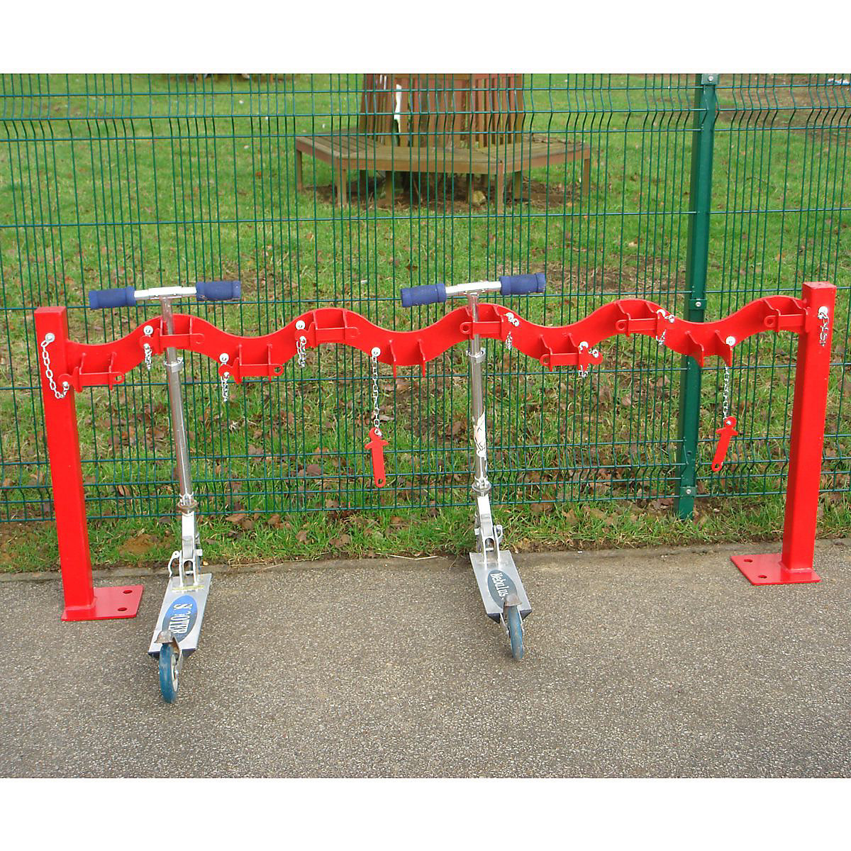 Scooter Racks, Scooter Racks, Scooter Rack Blue 1200h x 1800w mm Holds 10 Scooters-0