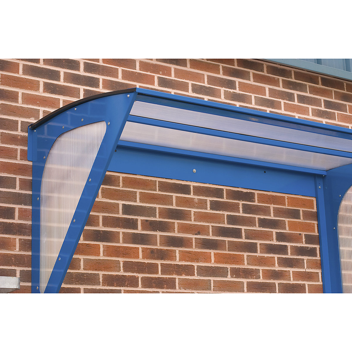 Wall Mounted Smoking Shelter | Vaping Shelter, Wall Mounted Smoking Shelter | Vaping Shelter, Wall Mounted Smoking Shelter | Vaping Shelter | 1100h x 2000w x 1000d mm | Blue-0