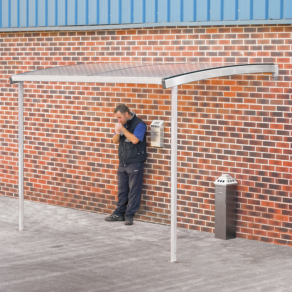 Wall Mounted Smoking Shelter | Vaping Shelter (Product illustration 4)-3