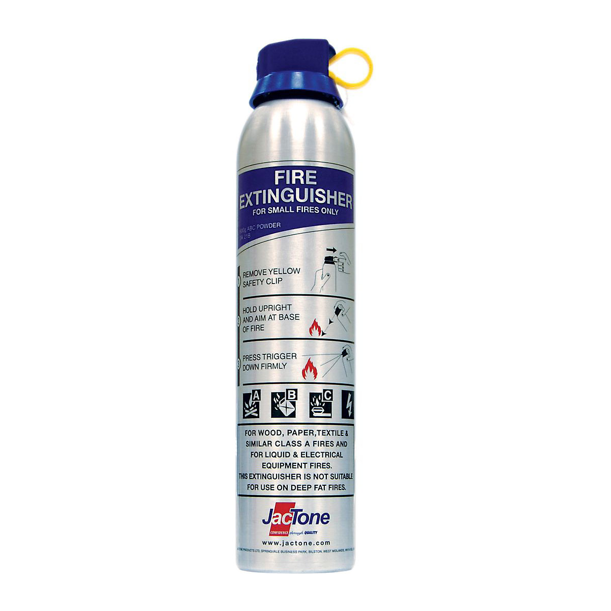Aerosol ABC Dry Powder Fire Extinguishers Pack of 5, Aerosol ABC Dry Powder Fire Extinguishers Pack of 5, ABC Dry Powder Fire Extinguisher Pack of 5 287h x 66 Dia. mm 600g Capacity Silver-1
